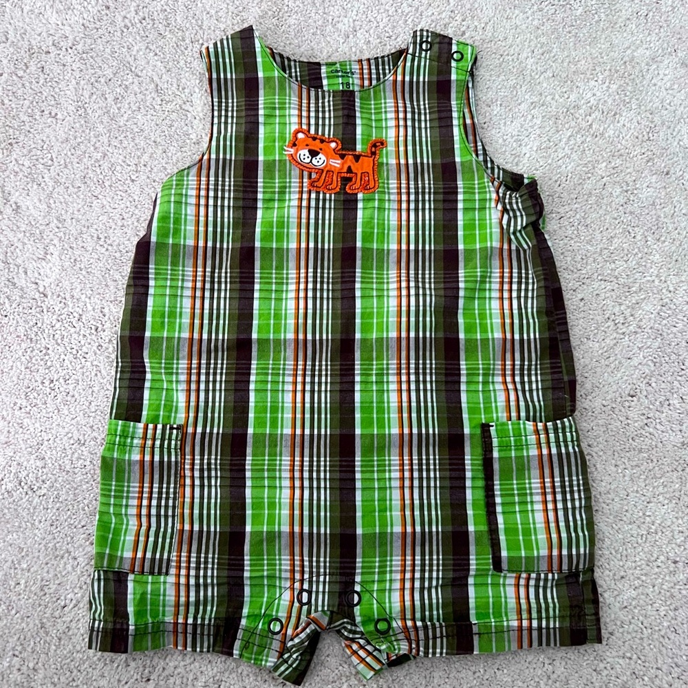 Carter’s One Piece Plaid Romper, 18months